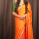 Crepe Silk saree with hand-embroidered Aari work Crepe Silk saree with hand-embroidered Aari work
