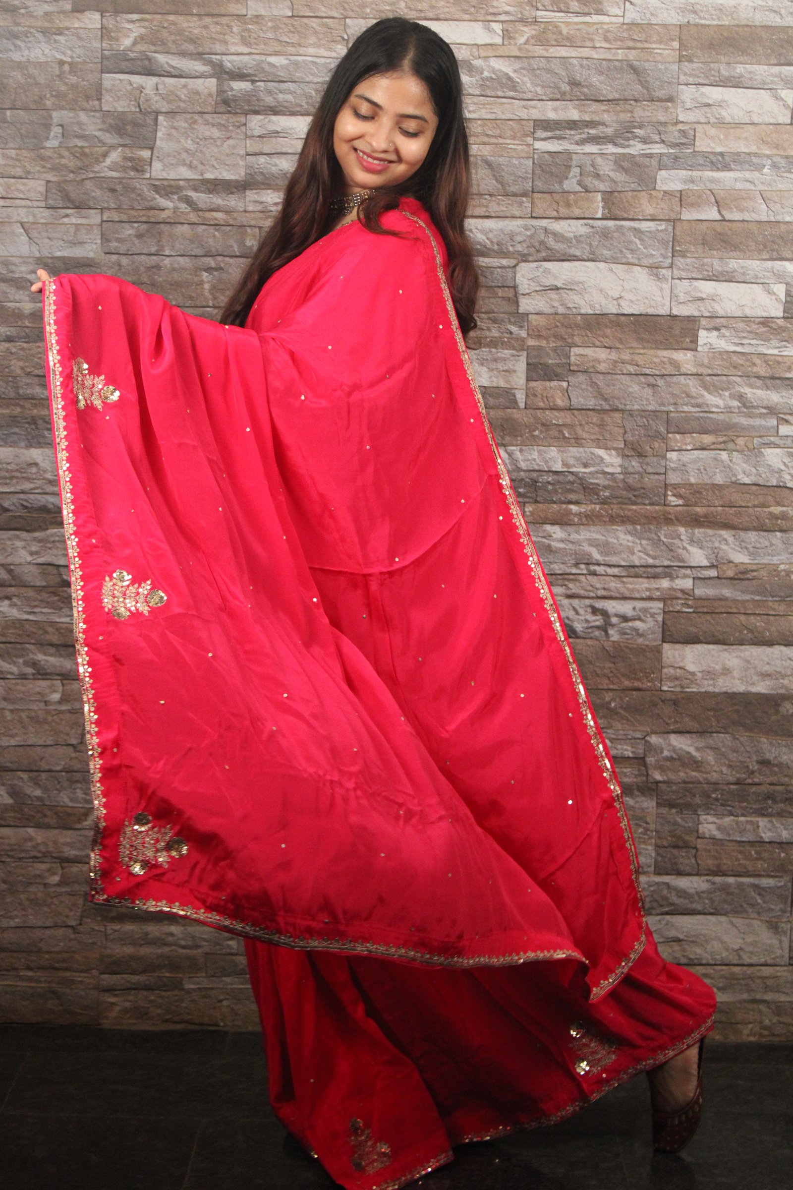 Handcrafted Pure Crepe Silk Saree