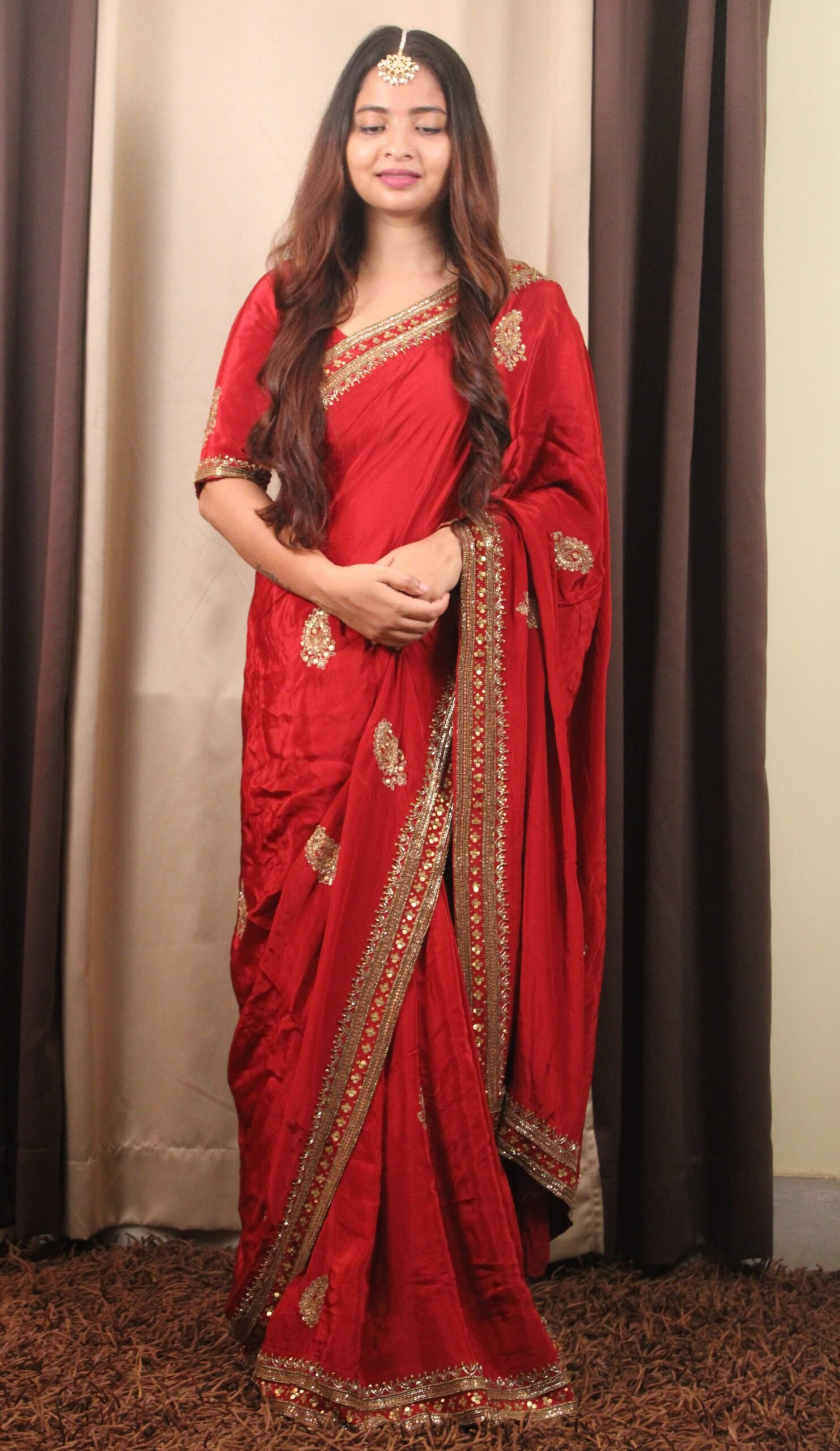 Pure Crepe Silk Bridal saree