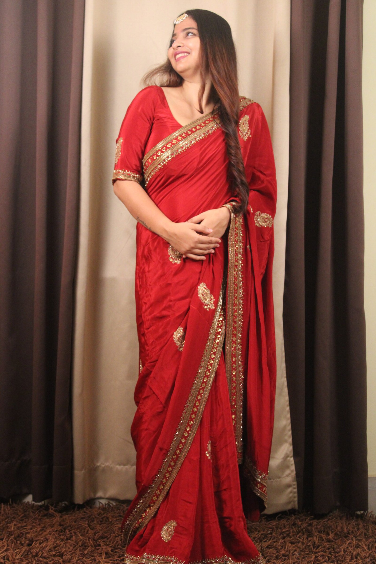 Pure Crepe Silk Bridal saree