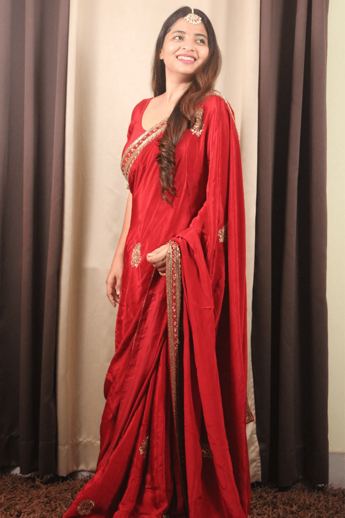 Pure Crepe Silk Bridal saree