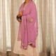 Hand-Embroidered Purple Pure Georgette Dupatta Hand-Embroidered Purple Pure Georgette Dupatta